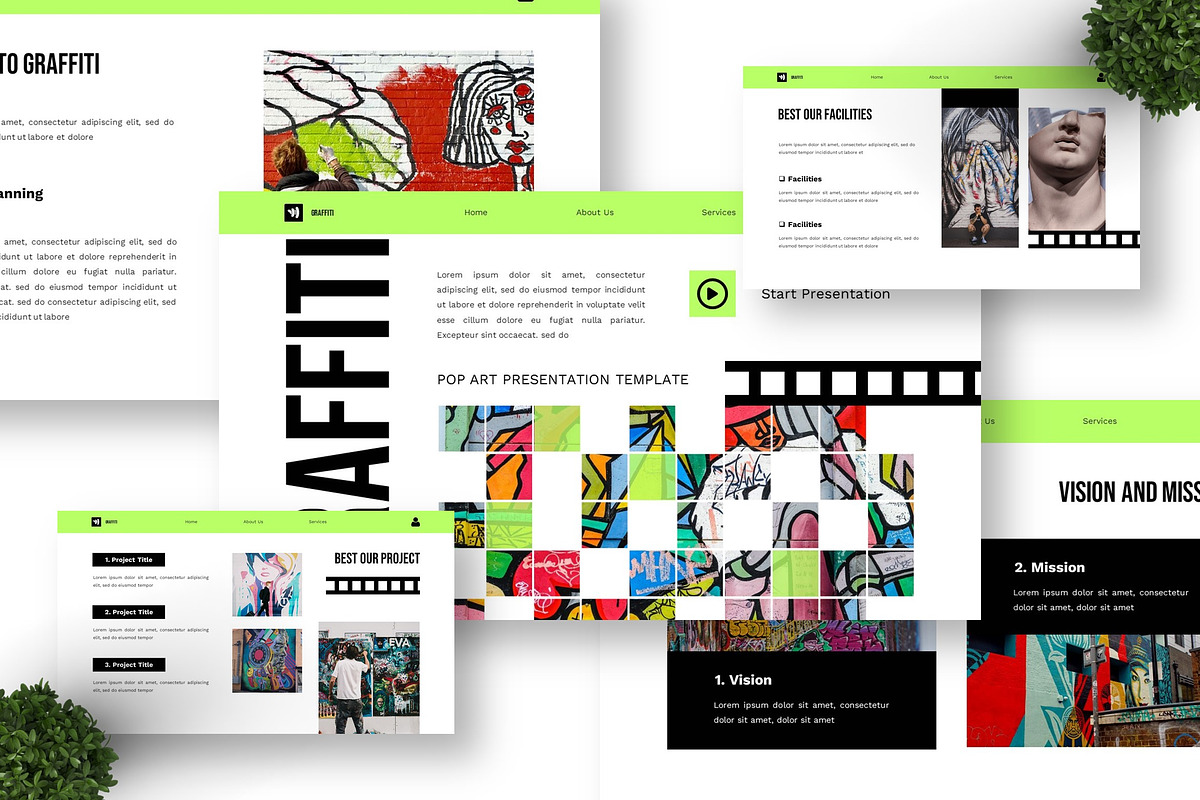 Graffiti - Pop Art Powerpoint preview 2