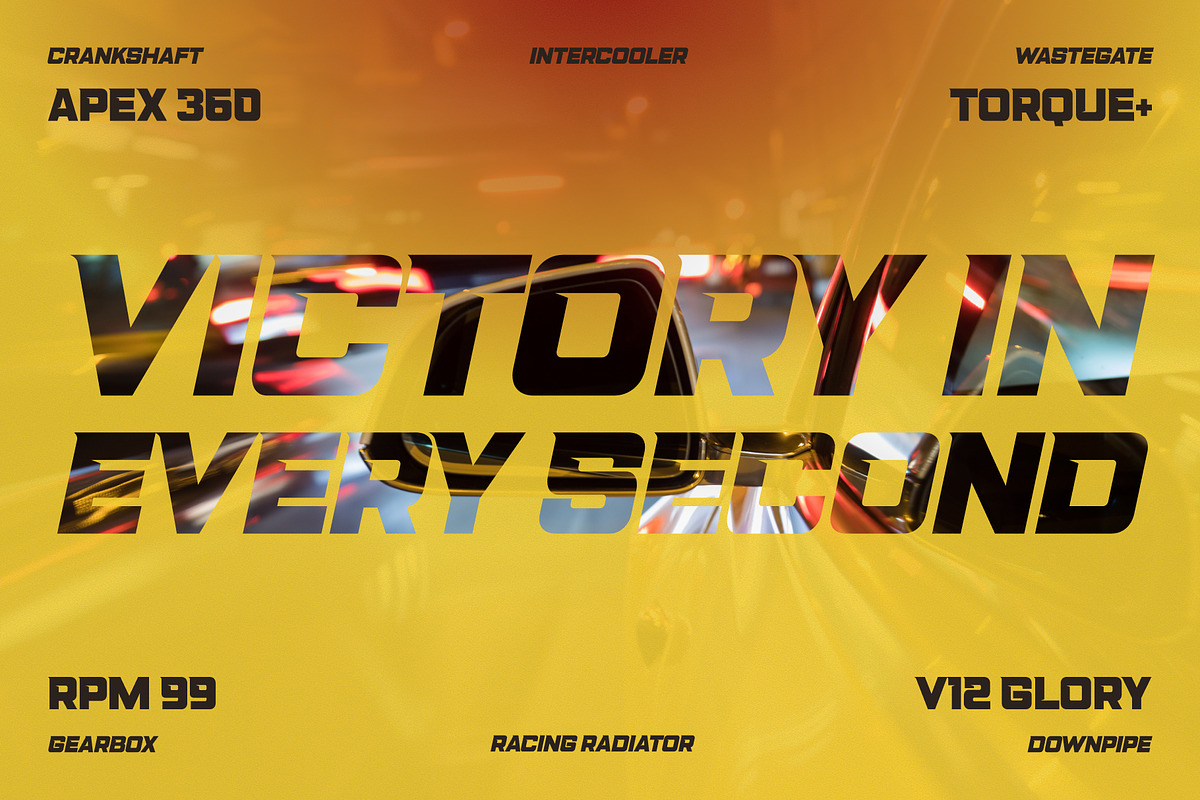 234 Sec – Sport Headline Display, a Sans Serif Font by Casloop Studio (Photo 5 of 10)