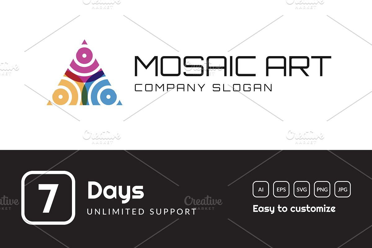 Mosaic Art Logo Template, a Branding & Logo Template by Pentaclay (Photo 4 of 4)