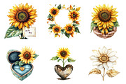 Sunflower Mother's Day Clipart, an Illustration by SinaCreation (Thumbnail 3 of 5)
