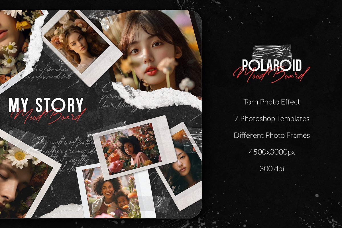 Polaroid Photo Mood Boards Set, a Presentation Template by Andrew Skoch Design (Photo 12 of 12)