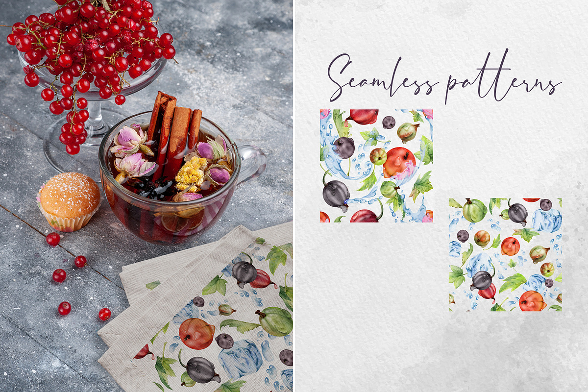 Currant splashes in watercolor, a Food Illustration by MsFlaffy (Photo 7 of 10)