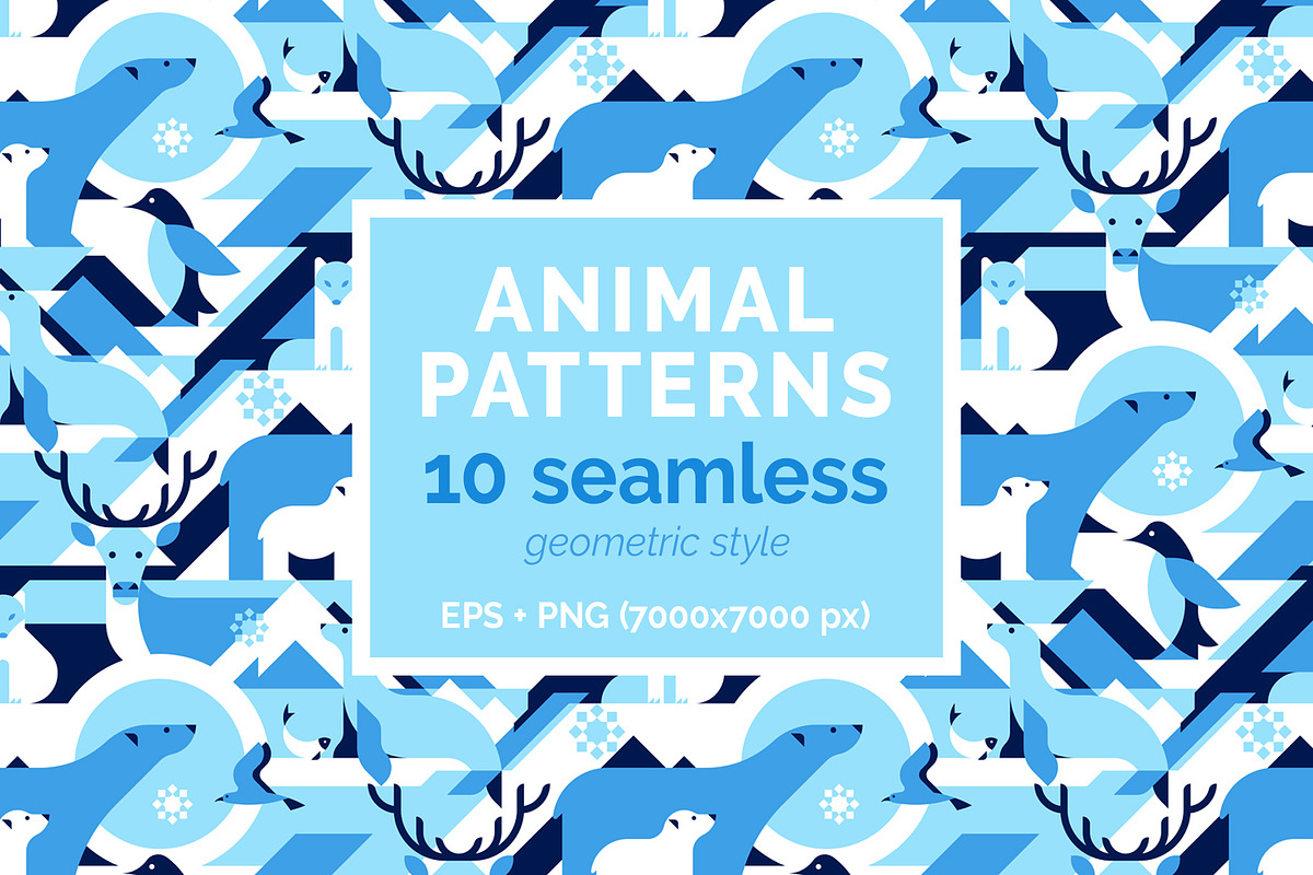 10 Seamless Animal Patterns, a Pattern Graphic by Alexey Boychenko (Photo 1 of 10)