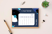 Abstract Blue 2026 Desk Calendar, a Stationery Template by Spark_Creative (Thumbnail 6 of 7)
