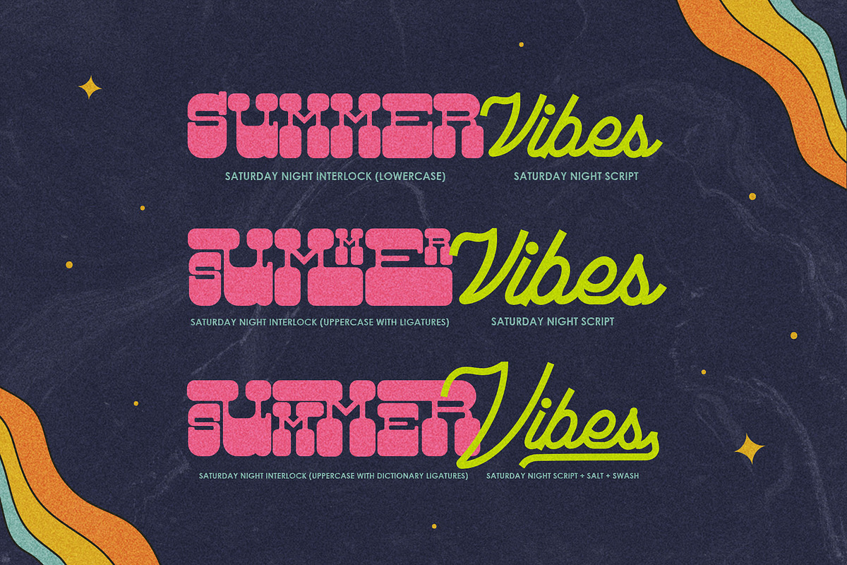 Saturday Night Font Family preview 5