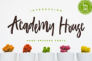 Academy House + Logos, a Script Font by Flycatcher Design (Thumbnail 1 of 9)