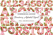 Watercolor Strawberry Alphabet Clip, a Seasonal Illustration by designcity5 (Thumbnail 1 of 5)