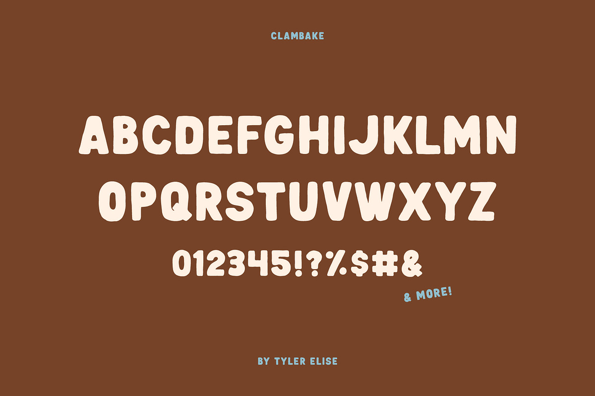 CLAMBAKE by Tyler Elise, a Sans Serif Font by tylerelise (Photo 3 of 4)