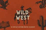 Wild West - 20 Vintage Elements, an Object Graphic by elliazidi.designs (Thumbnail 1 of 3)