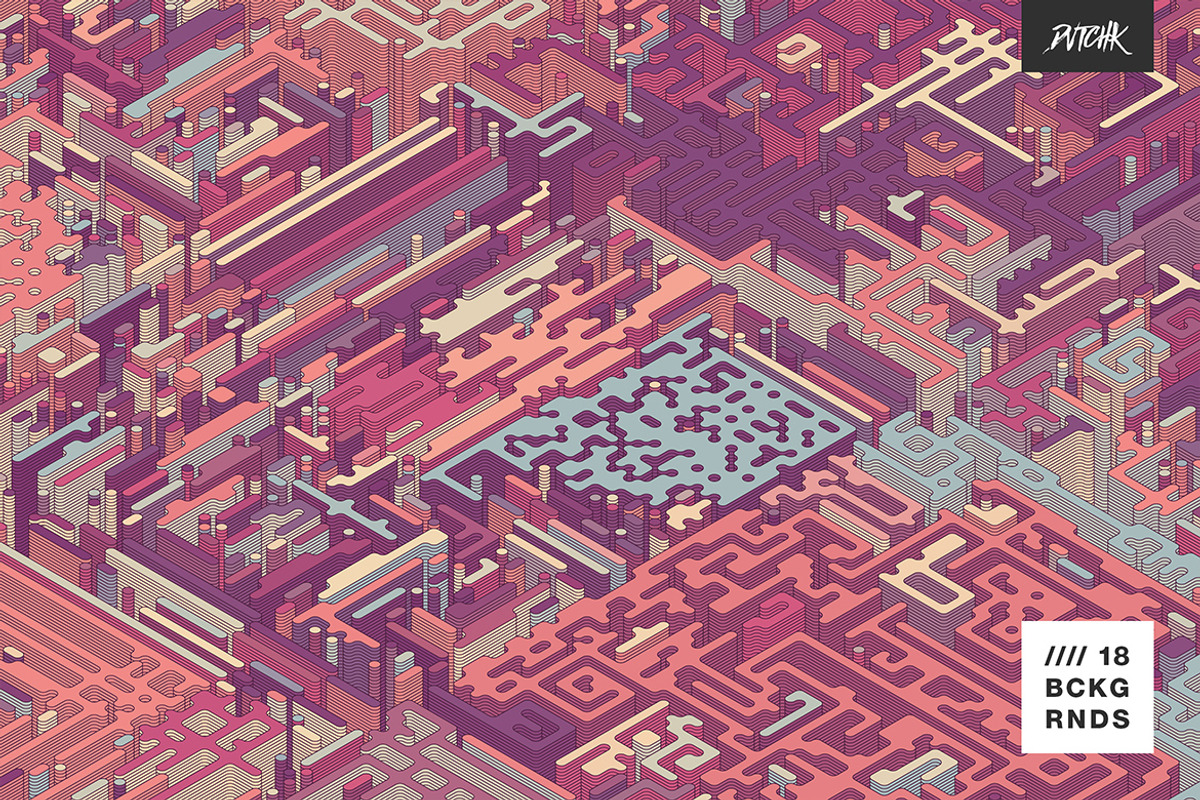 Isometric Vector | Rounded Shapes, a Background Graphic by dvtchk (Photo 8 of 12)