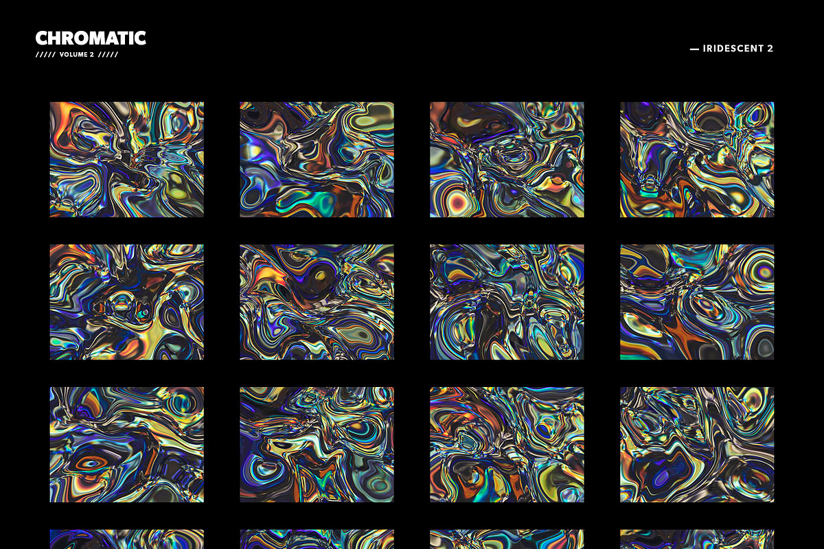 CHROMATIC - Liquid metal backgrounds, a Texture Graphic by RAWSTR (Photo 5 of 9)