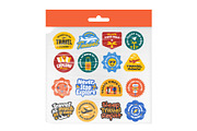 Retro travel Digital Stickers Bundle, an Object Graphic by TSRY (Thumbnail 2 of 3)