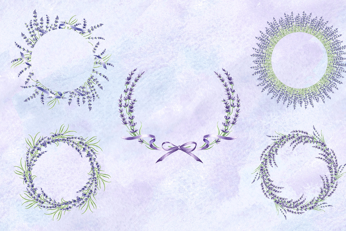 Lavender Provence watercolor clipart, a Decorative Illustration by susie-p-art (Photo 7 of 15)