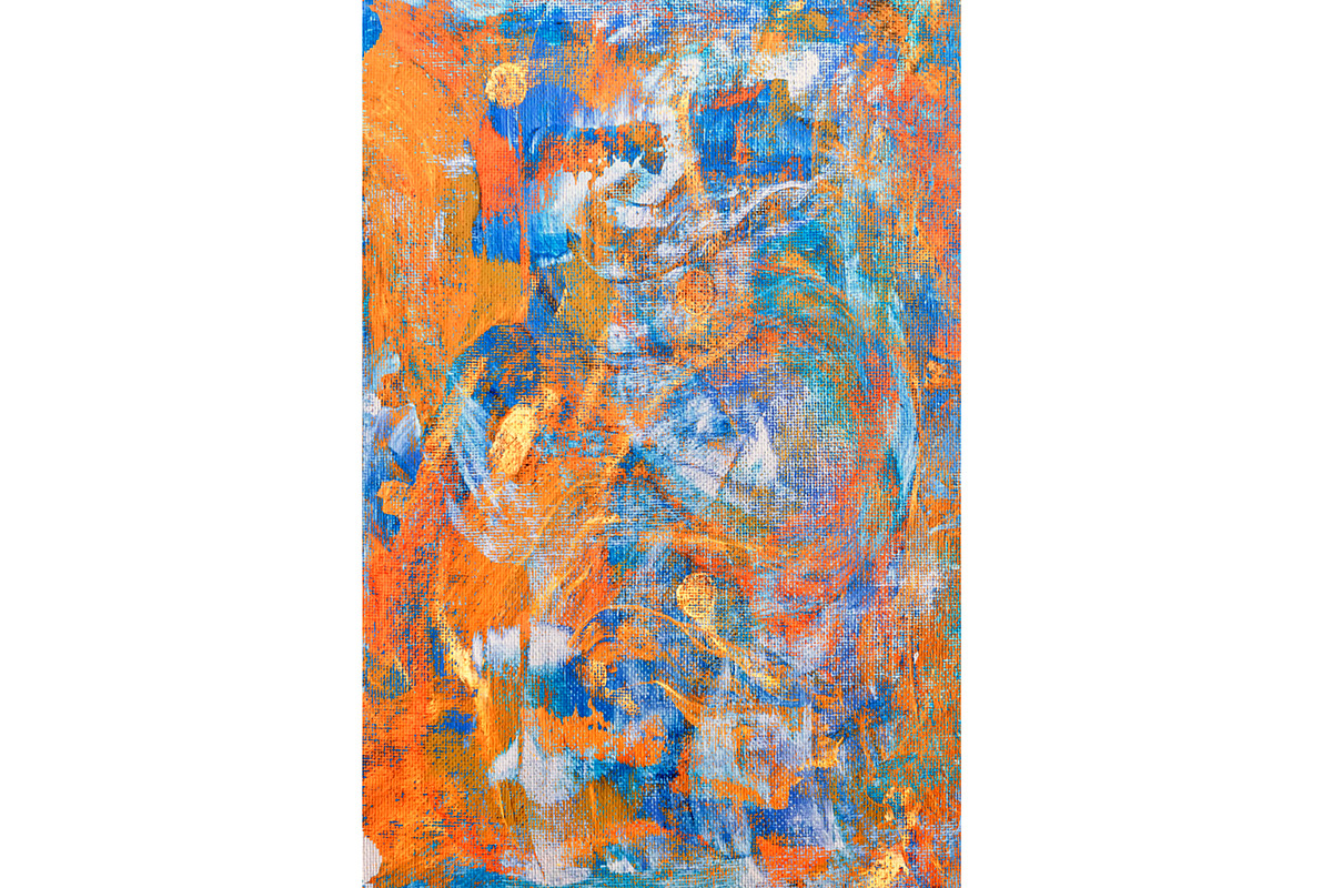 Orange and Blue Paint Abstract, a Background Graphic by Sharon Schwalbe (Photo 6 of 6)