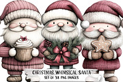Christmas Whimsical Santa Clipart, an Illustration by DreamPrint404 (Thumbnail 1 of 6)