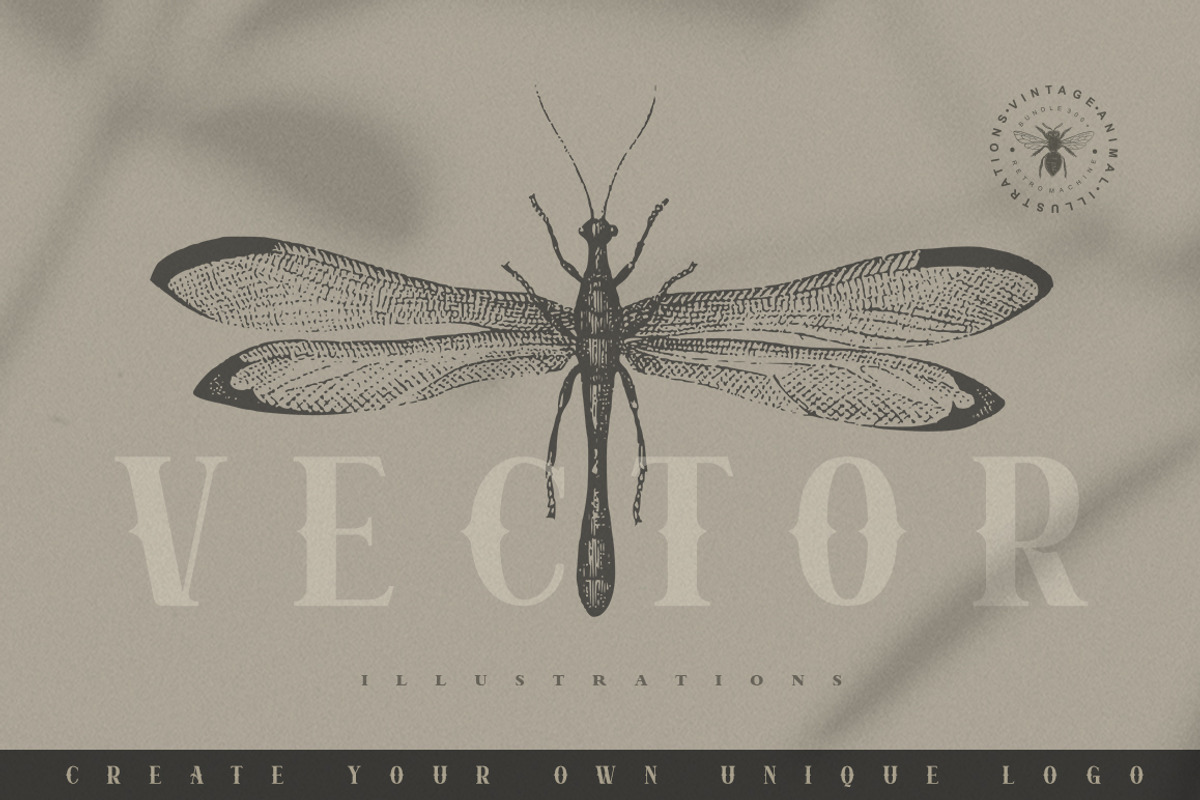 Vintage Animals Bundle 300+, an Animal Illustration by Retro Machine (Photo 6 of 21)