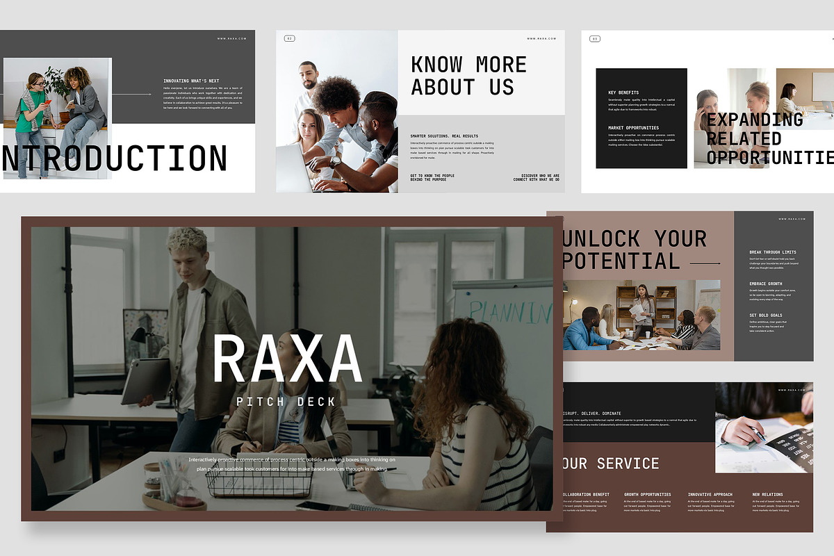 Raxa : Business Pitch Powerpoint, a Presentation Template by Punkl Camp (Photo 1 of 16)