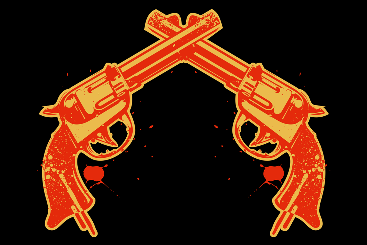Real Shotgun - Pistol Duo, an Object Illustration by Kustomtype