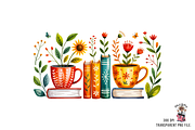 10 Books and Flowers Clipart PNG, an Illustration by Clipart Bloom (Thumbnail 3 of 11)