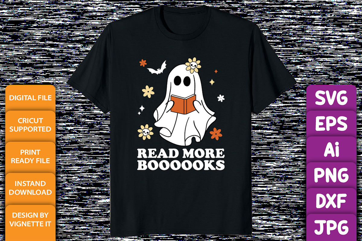 Ghost Read More Books Halloween, an Illustration by Vignette.IT (Photo 3 of 3)
