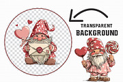 Whimsical Valentines Gnomes Clipart, an Illustration by Libby Wishes (Thumbnail 5 of 6)