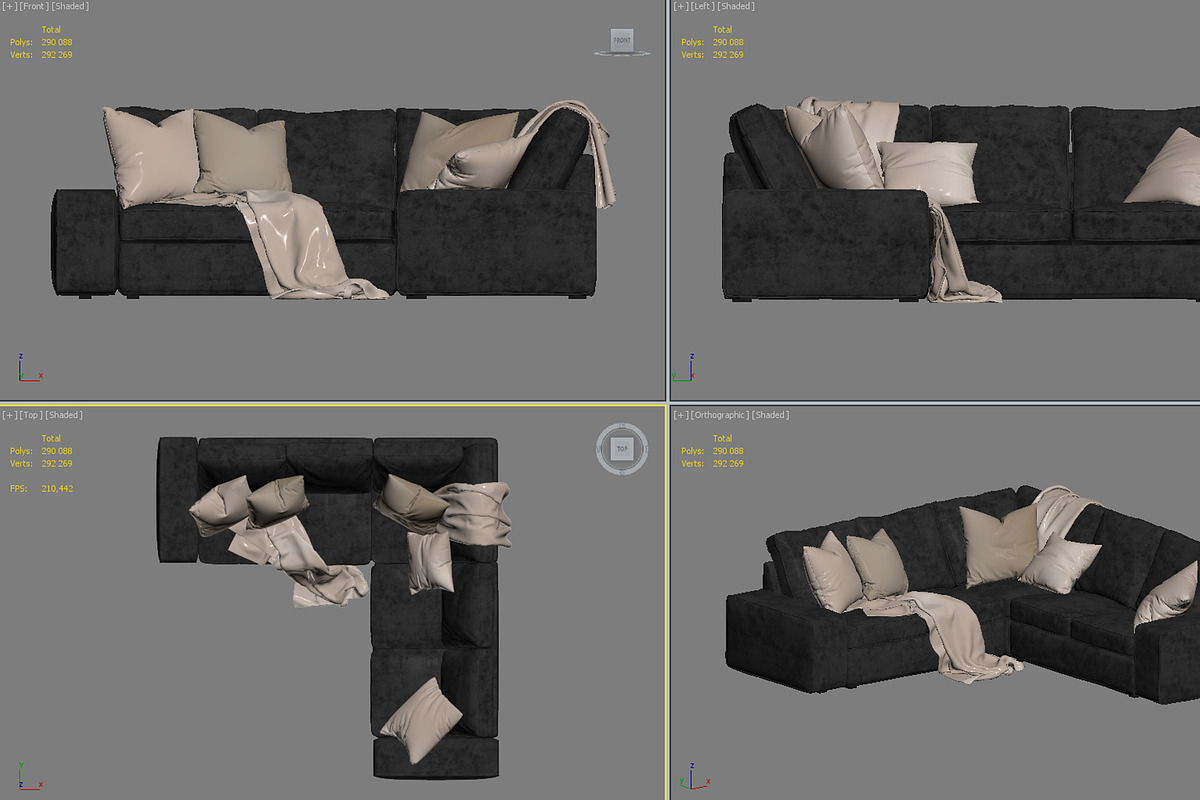 6 sofas set 3d model, a Furniture 3D Model by 3dmitruk (Photo 46 of 70)