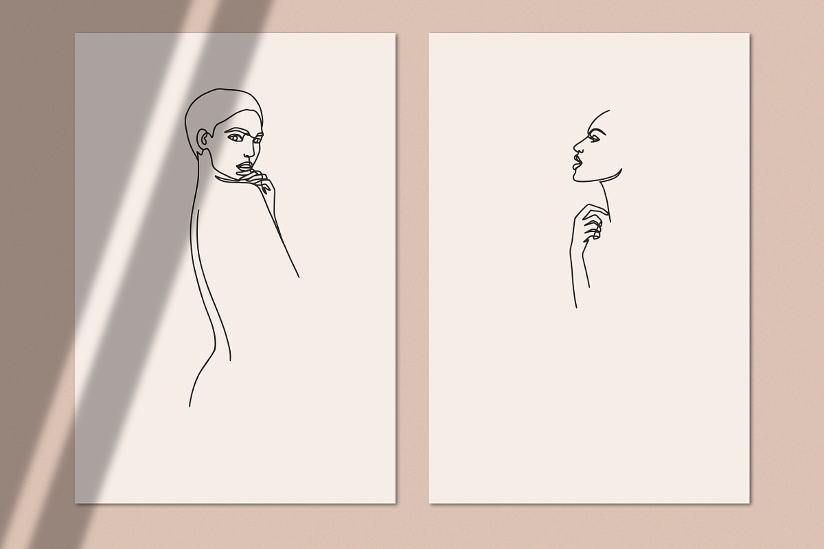 One Line Secret. Line Art Women, a Person Illustration by AnMark (Photo 7 of 10)