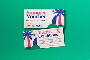 Colorful Risograph Summer Voucher