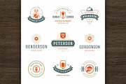 36 Restaurant Logos and Badges, a Branding & Logo Template by Vasya Kobelev (Thumbnail 4 of 18)