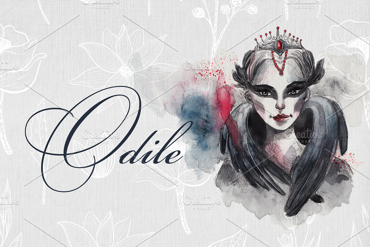 Odile. Black Swan collection, a Texture Illustration by Scarlet Heath Art (Photo 9 of 12)