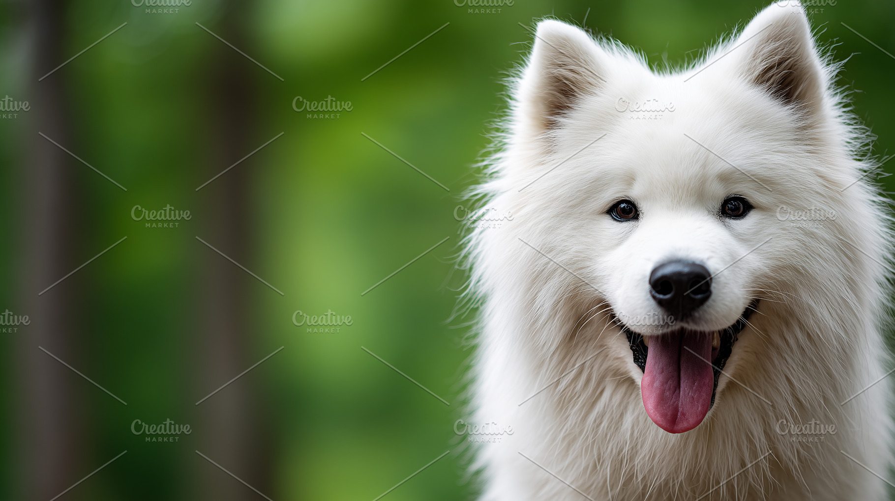Happy and fluffy Samoyed dog, an Animal Photo by MistyDay
