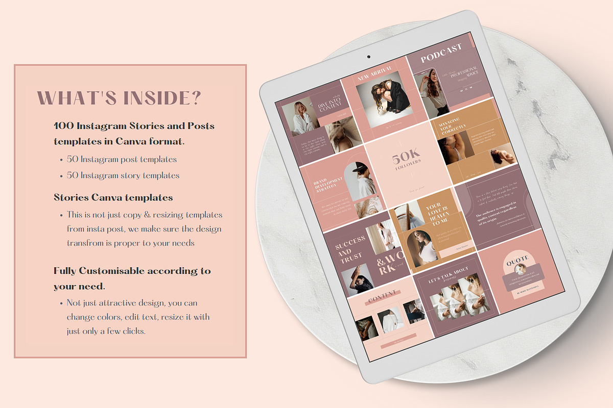 100 Multipurpose Instagram Templates, a Social Media Template by Lafnaeri