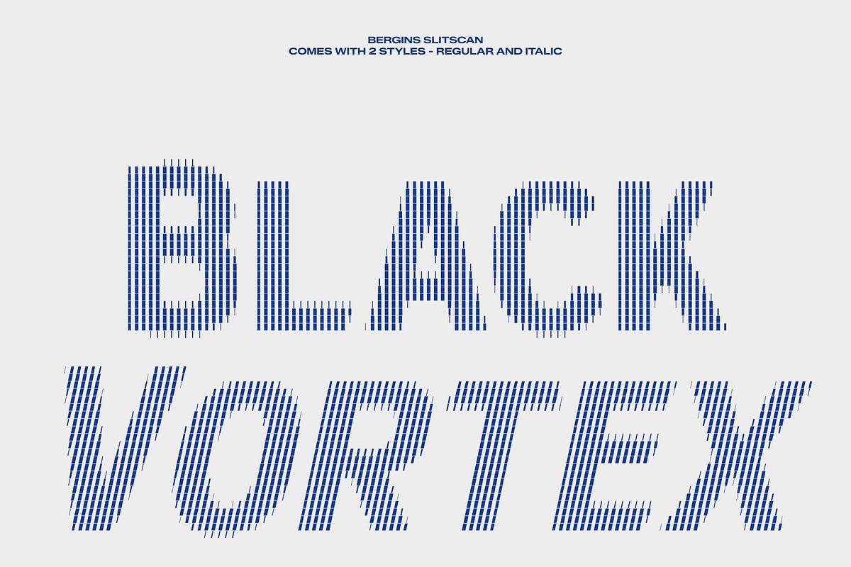 Bergins Slitscan, a Sans Serif Font by Craft Supply Co. (Photo 3 of 8)