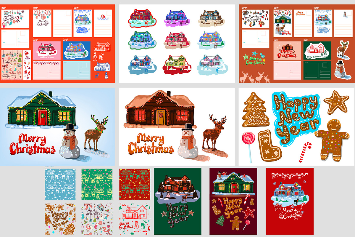 Holiday Season Vector Set, a Seasonal Illustration by Irmak Akçadoğan (Photo 1 of 8)