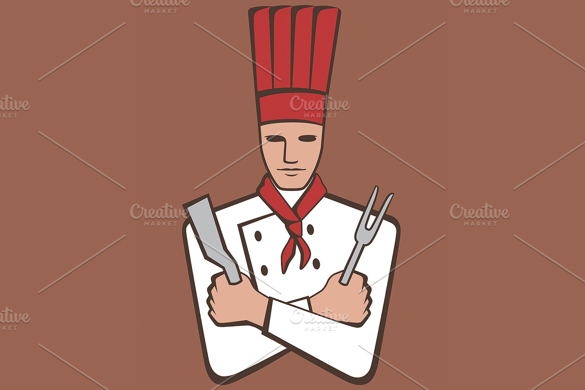 Hibachi Chef, a Food Illustration by Ellegant Media