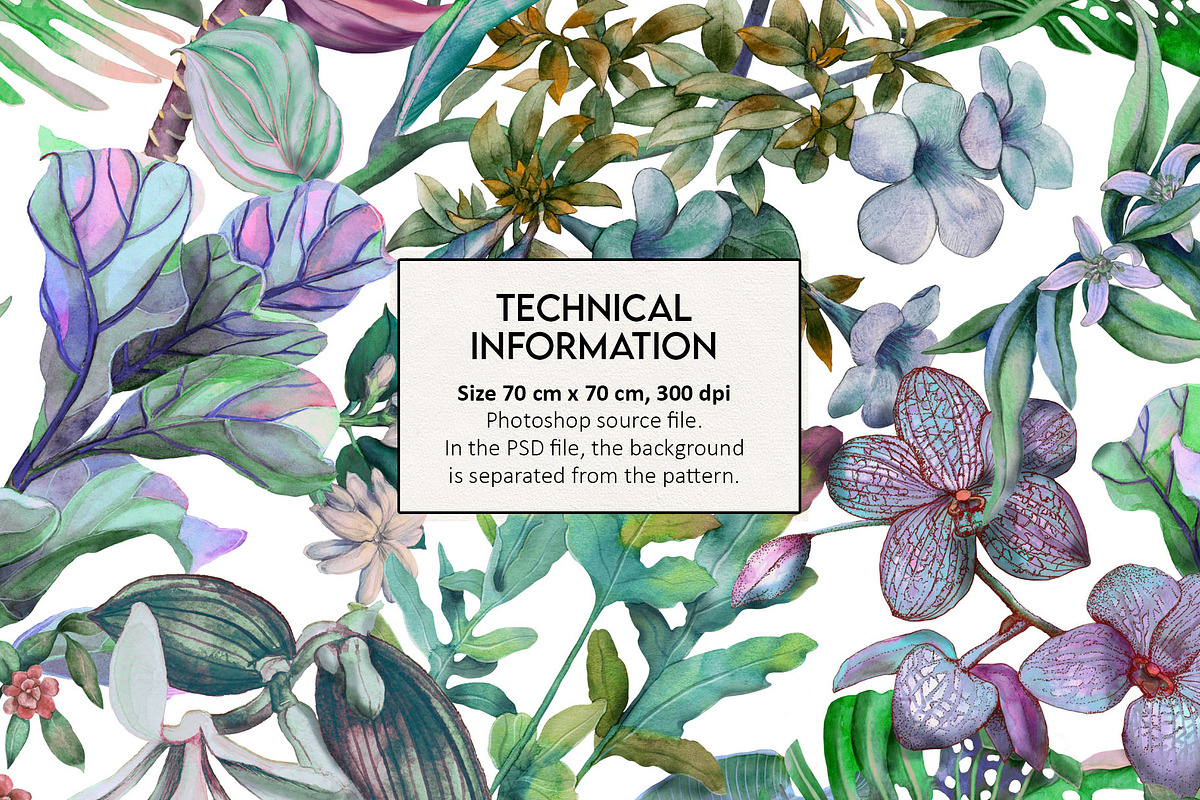 Island Flora. Seamless patterns, a Pattern Graphic by emeraldthue (Photo 3 of 7)