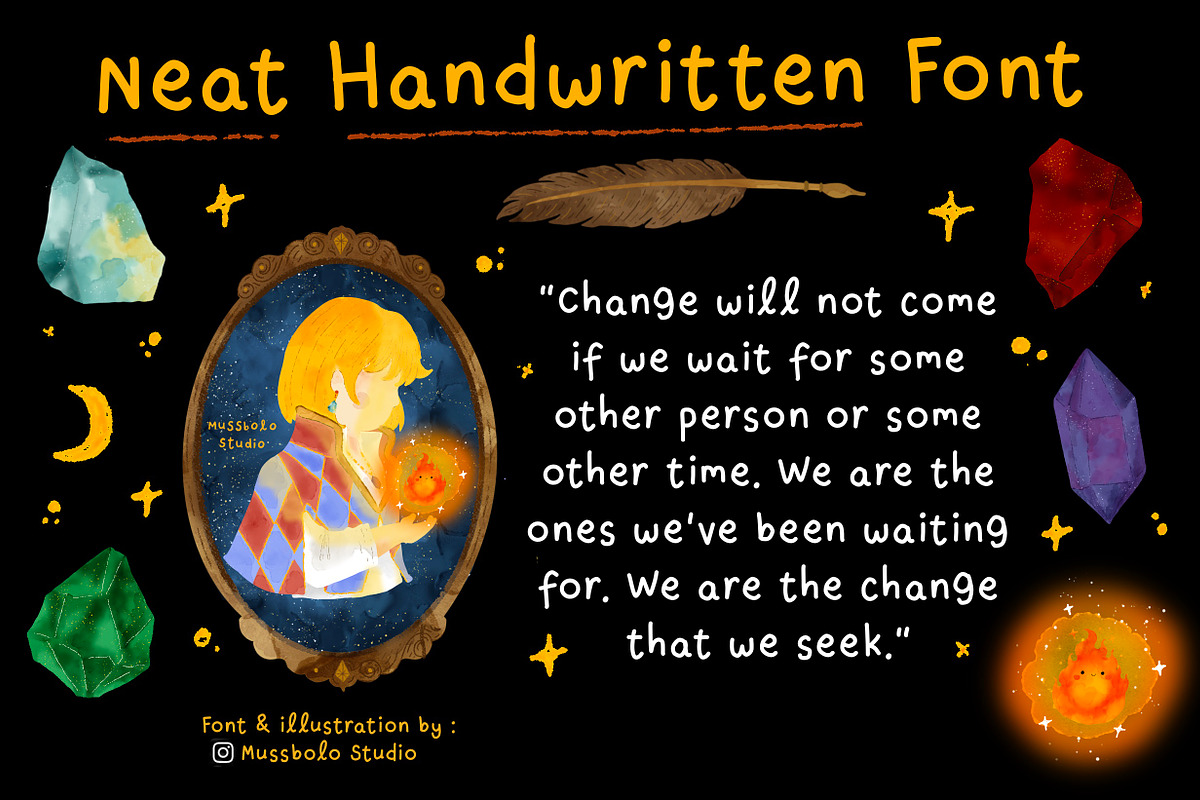 Neat Handwritten Font - Journaling, a Handwritten Font by Mussbolo Studio (Photo 1 of 5)