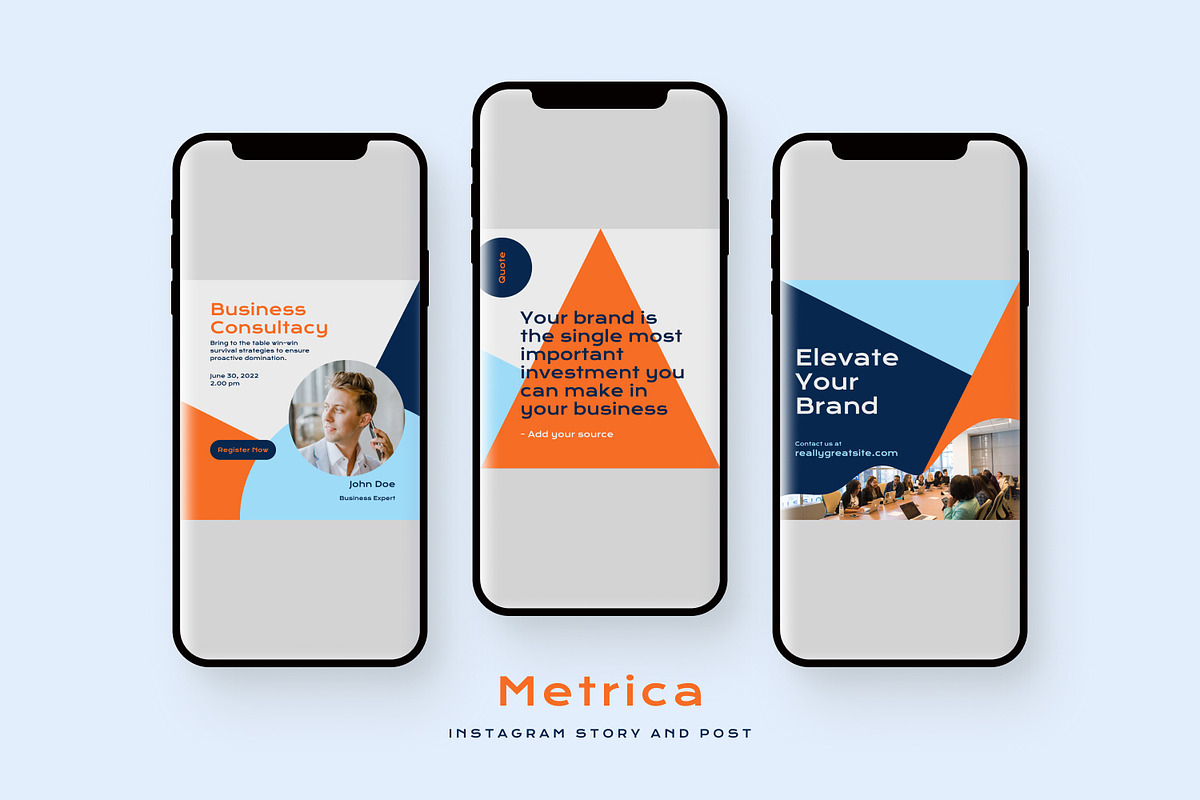 Metrica - Instagram Stories and Post, a Social Media Template by MYDesign (Photo 3 of 5)