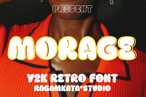 Morage - Y2K Retro Font, a Serif Font by RagamKata