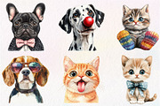 Quirky Dog & Cat Sublimation Bundle, an Illustration by Dream Creation (Thumbnail 4 of 6)