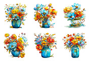 Whimsical Mother's Day Flowers Clipa, an Illustration by SinaCreation (Thumbnail 2 of 8)