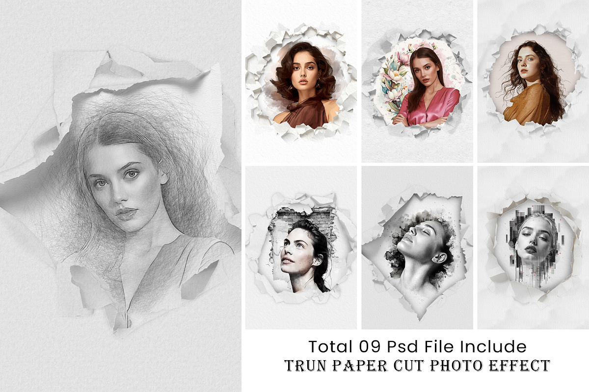 Turn Paper Cut Photo Effect, an Action Add-On by Photoshop Action (Photo 1 of 18)