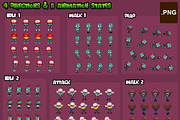 Zombie Horde - Game Sprites, an Illustration by pzUH (Thumbnail 3 of 7)