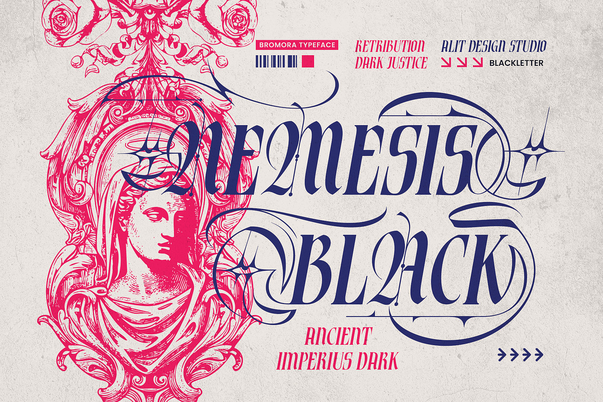 Bromora Typeface, a Blackletter Font by alit design (Photo 19 of 20)