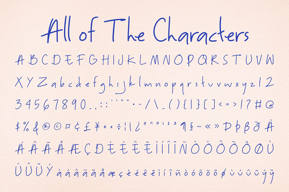 CS Bamille – Handwriting Font, a Handwritten Font by Craft Supply Co. (Photo 8 of 8)