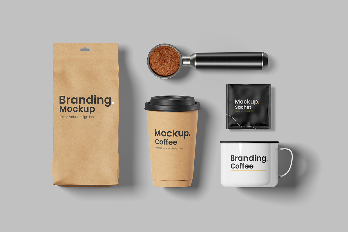 Coffee branding mockup bundle, a Cups & Container Mockup by mockupocka (Photo 9 of 11)