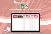 Reading Tracker Spreadsheet Template, a Templates & Theme by bellaROSEworkshop (Thumbnail 2 of 6)