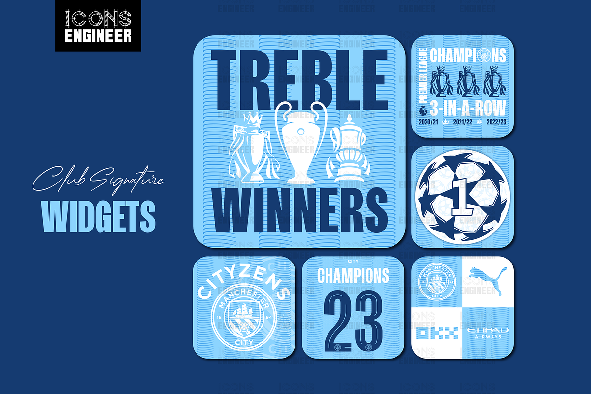 Man City 23/24 Theme Pack | Home Kit, an Icon by IconsEngineer (Photo 5 of 11)