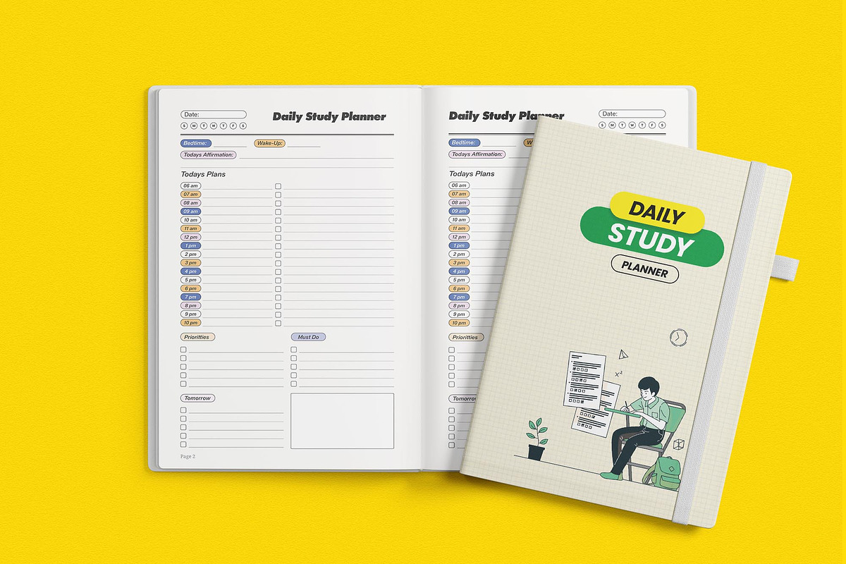 Daily Study Planner Student Planner, a Stationery Template by Graphic Template (Photo 2 of 2)
