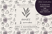 Honey & Smoke font collection, a Script Font by Ana's Fonts (Thumbnail 1 of 13)